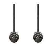 Nedis, Cavo audio DIN 5 pin maschio-maschio 2m nichelato, Nero