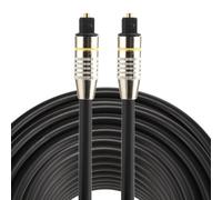 Cavo audio ottico digitale Toslink maschio a maschio con testa in metallo placca