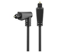 Cavo audio ottico Goobay con estremità angolata Toslink maschio/maschio 1 m nero