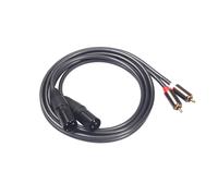 Cavo audio patch con doppio connettore XLR maschio, 1,5 m, nero.