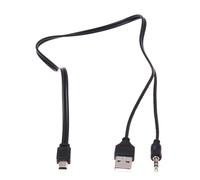 Cavo audio per altoparlante portatile USB2.0 Aux da 3,5 mm, maschio, mini 5 pin USB