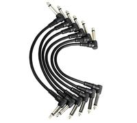 Cavo Audio per Chitarra Cavo Audio A Pedale Per Effetti Per Chitarra Ad Angolo Retto Da 21 Cm, 6 Pezzi, Linea Di Collegamento Da 6,35 Mm A 6,35 Mm