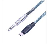 Cavo audio per chitarra da 6,35 mm maschio a USB tipo C Cavo di registrazione USB-C da 1/4 di pollice C Record 2 metri