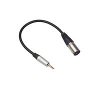 Cavo audio per microfono con connettore jack stereo da 3,5 mm e connettore XLR maschio a 3 pin.