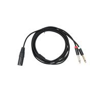 Cavo Audio per Microfono XLR Maschio A Doppio Spinotto da 6,35 mm Adattatore Cavo per Microfono Splitter A Y 2 M