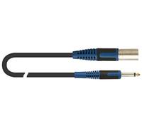 QUIK LOK - RKSM/310-3 Cavo Microfonico XLR Maschio Jack Mono, 3 m, Cavo Superflex Basso Rumore, Connettori Placcati Oro, Nero