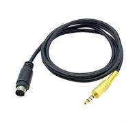 Cavo audio radio Ham per adattatore Mini DIN da 6 a 3,5 mm Ptt per Yaesu Ft-891 Ft-857 Ft-817 Ft-991 Ft-450d interfaccia dati con mappatura pin trasparente, nero, 1 metro