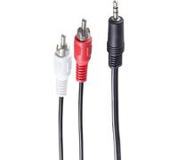 Cavo audio RCA 2 pieghe (St) - jack 3,5 mm 1,5 m *shiverpeaks* BASIC-S NEW