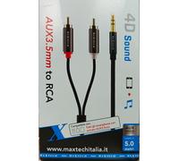 Cavo Audio RCA JACK 3,5 mm Aux Prolunga Maschio/Femmina Stereo Casse AUTO MP3