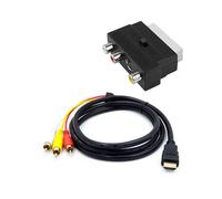 Cavo Audio S-Video A 3 RCA da Maschio Compatibile con 1080P con Adattatore da SCART A 3 RCA Phono
