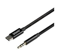 Cavo Audio Savio CL-187 USB-C a Jack 3,5 mm 1 m Nero