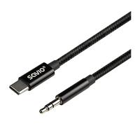 Cavo audio Savio CL-188 USB-C mini-jack 3,5 mm 2m DAC integrato Nero