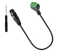 Cavo audio senza saldatura XLR a 3 nuclei di ricambio con cacciavite per apparecchiature audio e adattatore a vite con nucleo XLR facile da usare