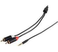 cavo audio shiverpeaks BASIC-S super sottile, 1,5 m, connettore mini jack da 3,5 mm - 2 connettori RCA, stereo, - 1 pezzo (BS33