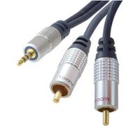 cavo audio shiverpeaks sp-PROFESSIONAL 5 m 35 mm 2 x RCA blu - cromo (SP30832-5)