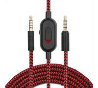 Cavo audio sostitutivo da 2 m per cuffie GPRO X, G233, G433, include controllo del volume e funzione mute, rosso