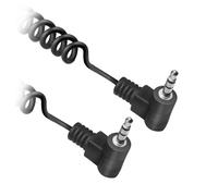 Cavo audio spiralato con jack a 90°, 0,75 m