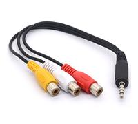 Cavo audio splitter, da stereo maschio TRS a 3 jack femmina RCA, 25 cm x 3,5 mm
