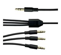 Cavo audio splitter stereo da 3,5 mm, maschio a 3 maschio (collegare tre set di altoparlanti a uno smartphone/tablet/notebook) (3,5 mm maschio stereo a 3 maschi) (3,3 ft)