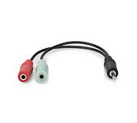 Cavo audio stereo | 3,5 mm maschio | 2x 3.5 mm Femmina | Placcato nickel | 0.20 m | Tondo | Antracite | Scatola