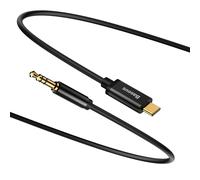 Cavo audio stereo adattatore AUX Mini Jack da 3,5 mm - USB-C 120 cm - nero