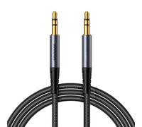 Cavo audio stereo AUX con mini jack da 3,5 mm, lunghezza 1,2 m, colore nero.