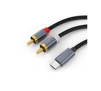 Cavo audio stereo da USB-C a 2x RCA Grey