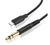 Cavo audio stereo da USB-C a jack TRS da 6,35 mm (1/4"), 100 cm, cavo Aux per amplificatore e mixer home theater.