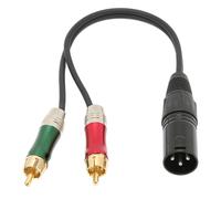Cavo audio stereo da XLR maschio a doppio connettore RCA con schermatura ad alta densità e materiale ecologico in ottone 4N privo di ossigeno per