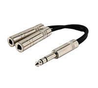 Cavo audio stereo splitter a Y da 6,35 mm maschio a 2 x 6,5 mm femmina da 6,5 mm