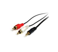 Startech 3ft Stereo Audio Cable 3.5 Mm To Rca 1.8 M One Size Black