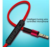 Cavo audio SUSUchens da 1,2 m con connettore placcato oro, controllo del volume e cavo AUX da 3,5 mm maschio-maschio con microfono per altoparlanti