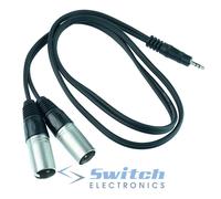 Cavo Audio Switch Electronics Jack Stereo 3.5mm - 2 XLR Maschio 1m 3m 5m