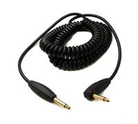 System-S Cavo audio 3 m 6.35 mm jack maschio a maschio angolo AUX muto adattatore spirale nero