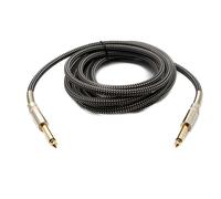 System-S Cavo audio 3 m 6.35 mm jack maschio a maschio in nylon intrecciato antipiega adattatore AUX