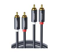 CAVO AUDIO UGREEN 2RCA, da RCA a RCA, 1,5 m, Nero, Oro, Bianco, Rossocolo