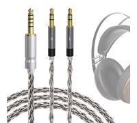 Cavo audio upgrade Geekria Apollo in rame argentato, compatibile con Meze Audio 99 Classics V2, 109 PRO, LIRIC 2 e Strada, da 4,4 mm a doppio 3,5 mm, 1,5 m