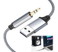 Cavo Audio USB a Jack 3,5 mm 1M, Compatibile Solo con Computer verso Cuffie e Altoparlanti, [ Solo da USB a Jack | Nessuna Ricarica | Nessun Dati] Adattatore Stereo Incompatibile con Auto, TV, MP3