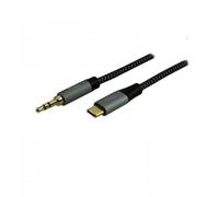 Cavo Audio USB C a 3,5 mm MCL 2 m Nero Grigio
