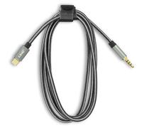 Cavo Audio USB-C a Jack 3.5mm Maschio Nylon Intrecciato 1.5m LinQ Nero
