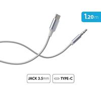 Cavo Audio USB C/Jack 3.5mm M/M Rinforzato 1.2m