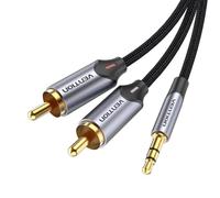 Cavo audio Vention BCNBH 3.5mm maschio a 2x RCA maschio 2m grigio trecciato