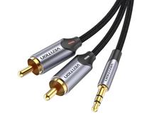 Cavo Audio Vention BCNBH Jack 3.5mm TRRS Maschio a 2 RCA Maschio 2m Grigio