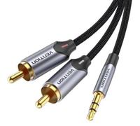 Cavo Audio Vention BCNBK RCA 2x Macho - Jack 3.5 Macho 8m Grigio