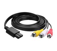 Cavo Audio Video RCA Compatibile con Nintendo 64/N64/NGC/SNES/SFC, Gamecube, Cavo Audio Stereo AV Video per Console di Gioco, Qualità Dell'immagine Chiara 1.8m
