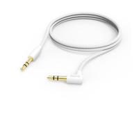 CAVO AUSILIARIO, JACK DA 3,5 MM - JACK DA 3,5 MM, ANGOLO 90°, 1M, BIANCO