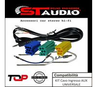 CAVO INGRESSO AUX UNIVERSALE RENAULT MEGANE CON RADIO UPDATE LIST