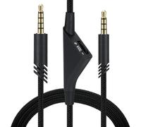 Cavo AUX intrecciato di ricambio per Astro A40/A40TR/A10, 2,0 m (6,5 piedi), controllo del volume, compatibile con Xbox One, PC, PS4 (nero)
