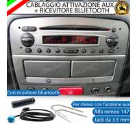 CAVO AUX + KIT SMONTAGGIO + BLUETOOTH STEREO ALFA ROMEO 147 RETROFIT MP3