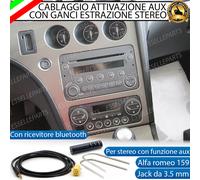 CAVO AUX + KIT SMONTAGGIO + BLUETOOTH STEREO ALFA ROMEO 159 1,5 METRI RETROFIT